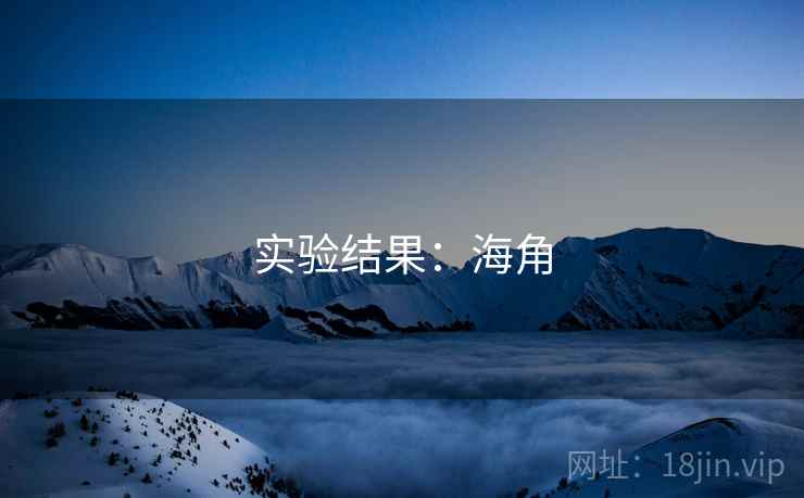 实验结果：海角